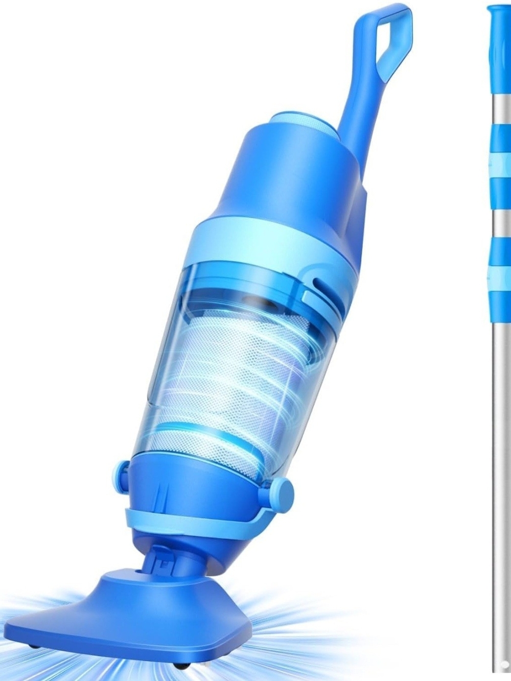 Pool Vacuum for Above Ground Pool, 1427 GPH Powerful Stable Suction, Telescopic
